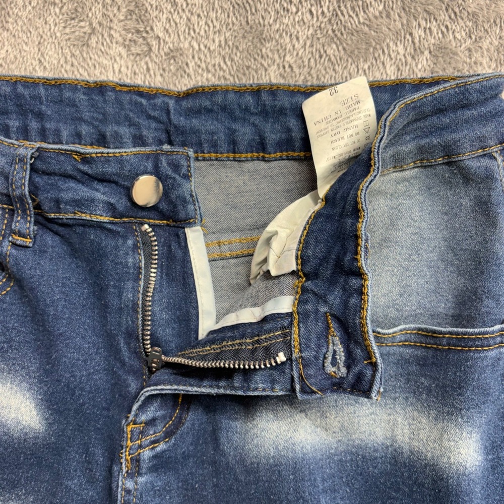 Unbranded‎ Distressed Skinny Jeans Women Size 32 Blue Good Faded Streetwea - Picture 12 of 15